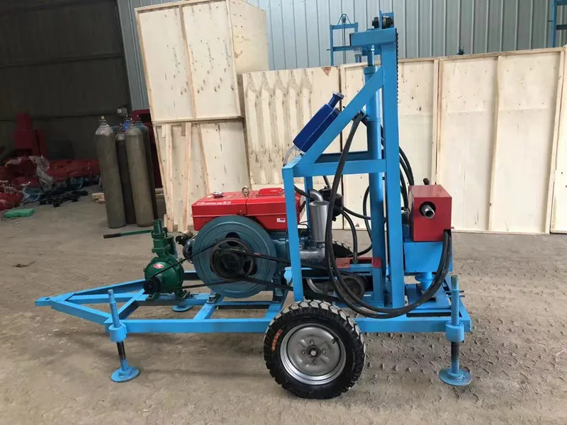 Trailer-Mounted Diesel Water Well Drill 100m 200m 300m 500m Depth Portable Towable Design for Easy Transportation with SUV