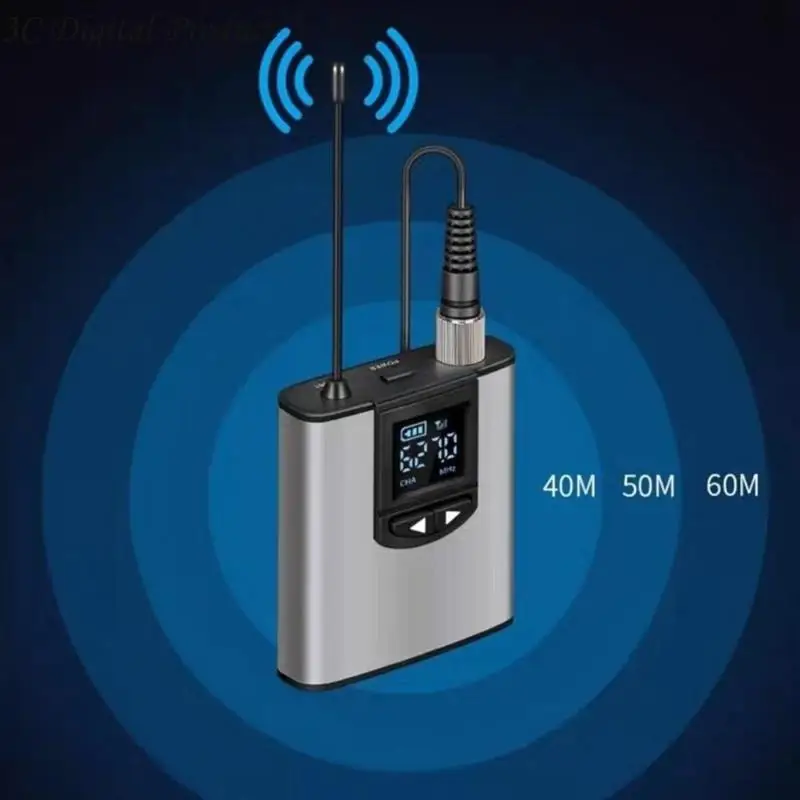 Зажим на вещательный микрофон для подкастов прозрачная трансмиссия 6 часов регулируемой частоты ЖК -экрана металлический корпус