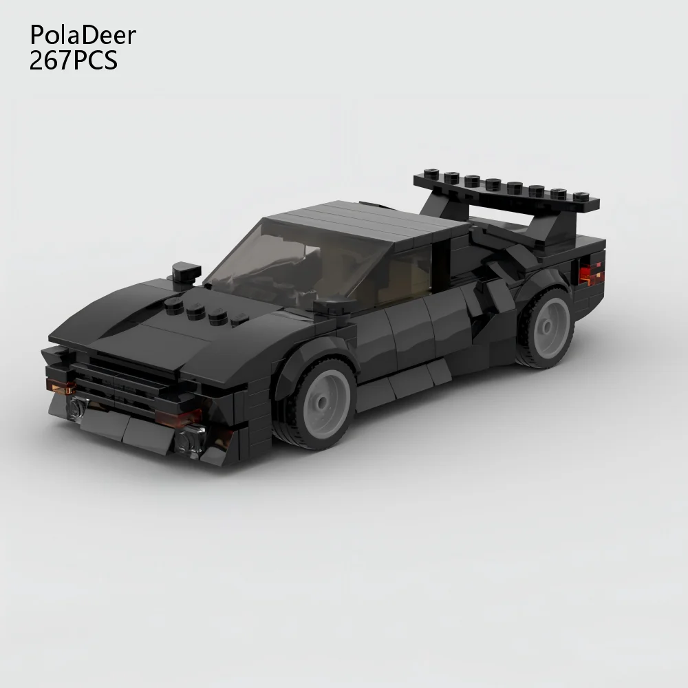 PolaDeer 267-teiliges Passion Series MOC 1986 De Tomaso Pantera Sportwagen GT5S Bausteine Spielzeug Kindergeburtstagsgeschenk – Detail 4