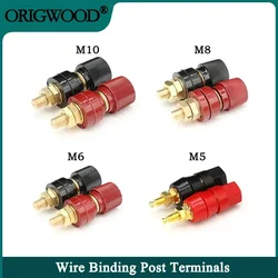 Wire Binding Post Thread Screw M5 M6 M8 M10 Lithium Battery Weld Inverter Clamp Power Supply Connect Terminal Splice Black Red