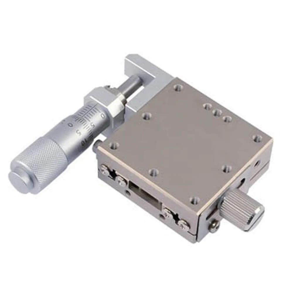 Precision X Axis Manual Linear Stage Trimming Platform 40mm 60mm Stroke Bearing Steel Sliding Table for Precision Applications