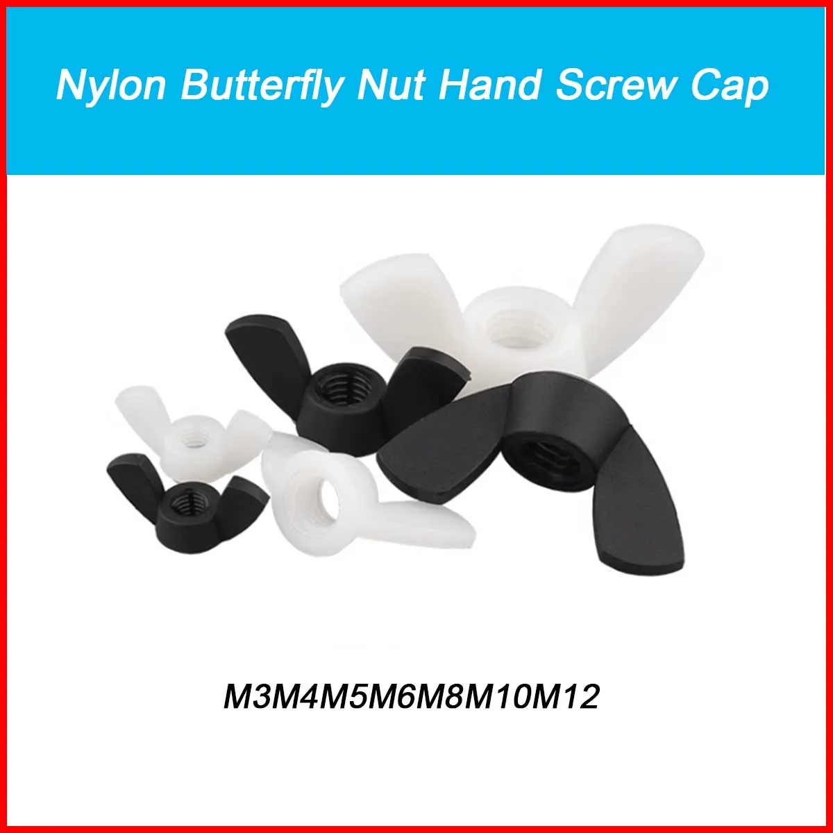 

Nylon Butterfly Nut Hand Screw Cap M3M4M5M6M8M10M12