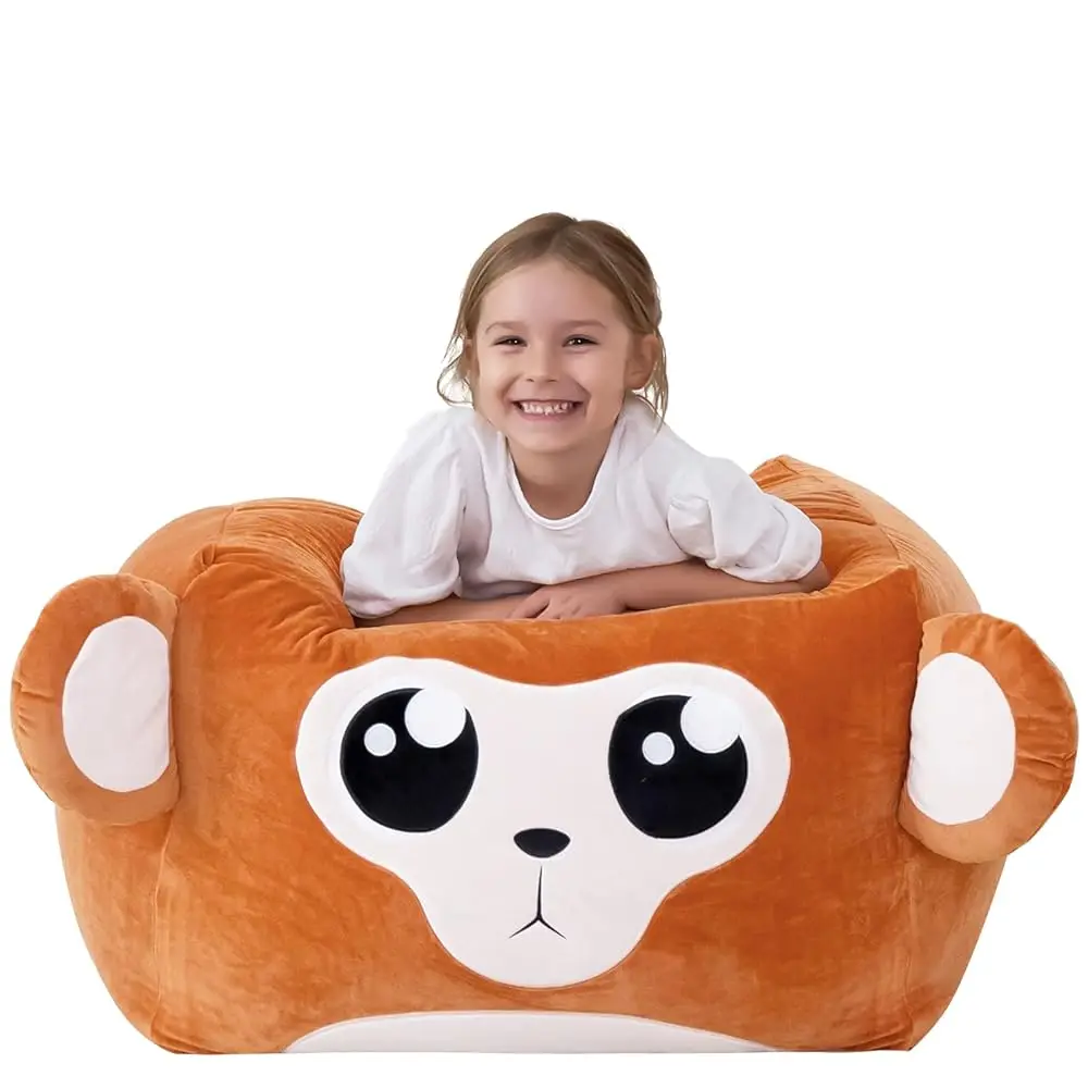

Unicorn Stuffed Animal Storage Bean Bag Chair For Kids, Velvet Extra Soft Beanbag Chairs Cover, X-Large Stuffable Zipper Bean