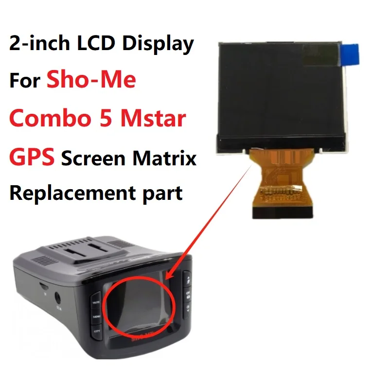 2-Zoll-LCD-Display für Sho-Me Combo 5 Mstar GPS-Bildschirmmatrix Ersatzteil