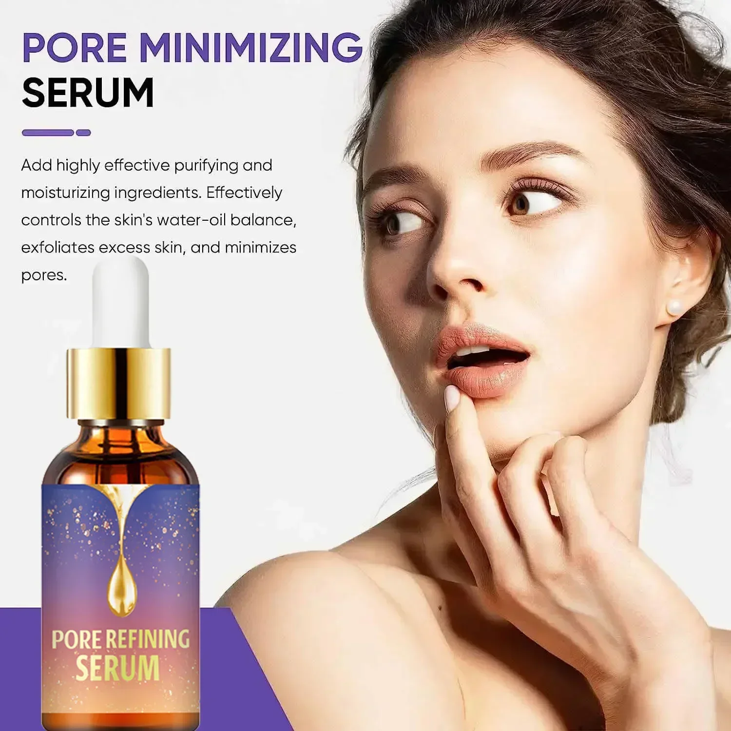 Pore Shrinking Serum Face Removing Large Pores Tightening Repairing Facial Pore Minimizing Essence oil Firm Skin Care Beauty