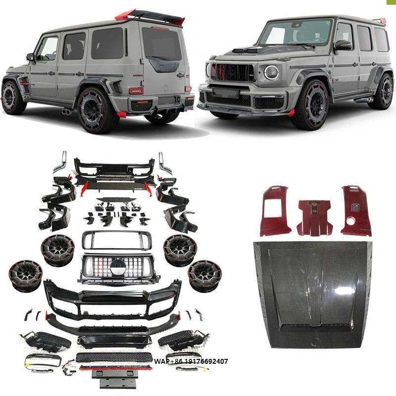 Car Accessories Bodykit Facelift Rocket G900 Style Bodykit Front Lip Rear Spoiler for G Class W463 W464 Rear Wings Back Lips
