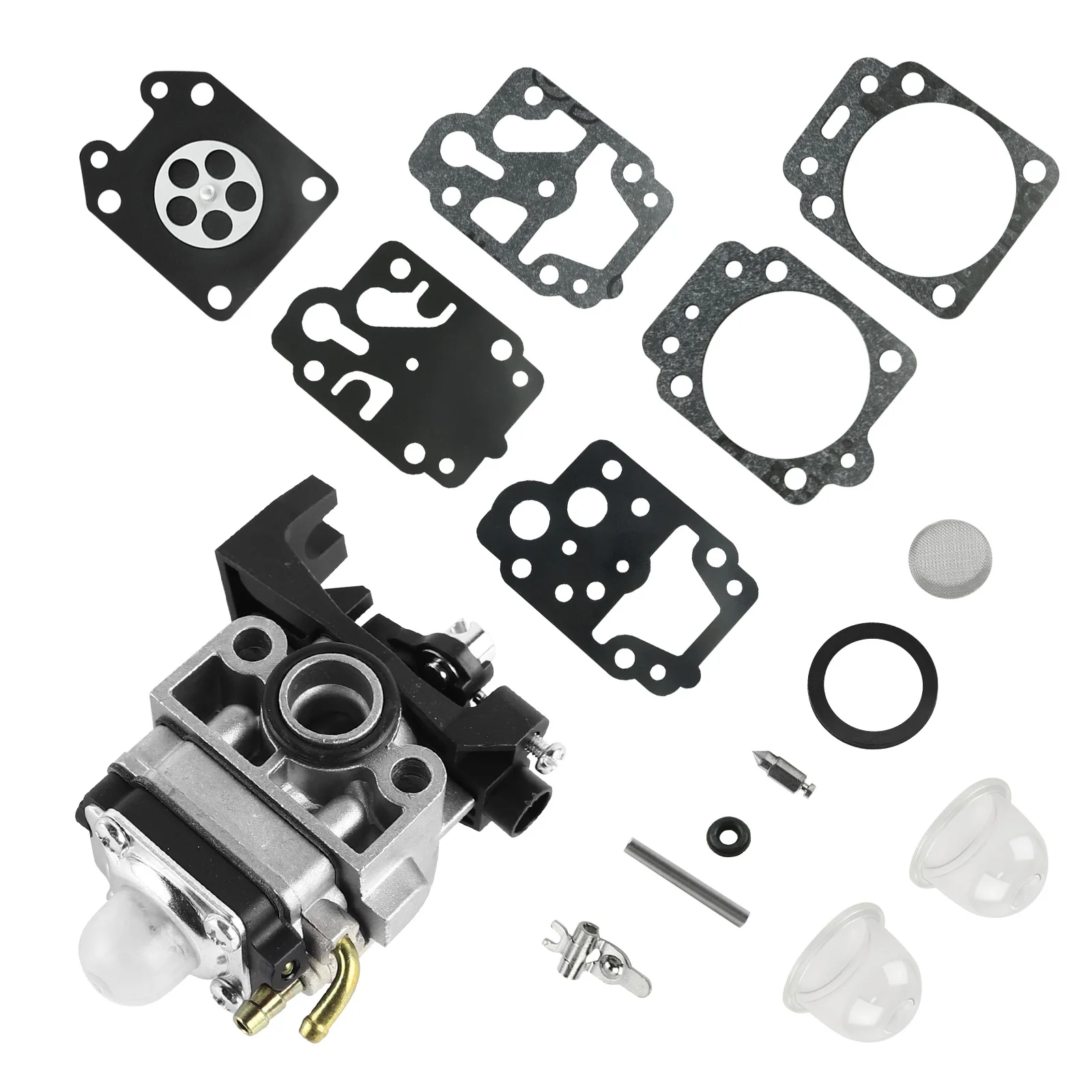 Carburetor and Repair Rebuild Gasket Kit for Honda GX25 GX35 Lawn