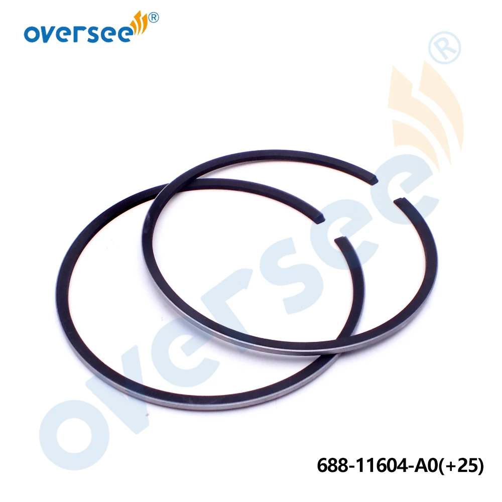 688-11604 Piston Ring Set +025 for Yamaha Outboard Parts 2T 75HP 85HP 90HP Parsun T85 688-11604-00 688-11604-A0