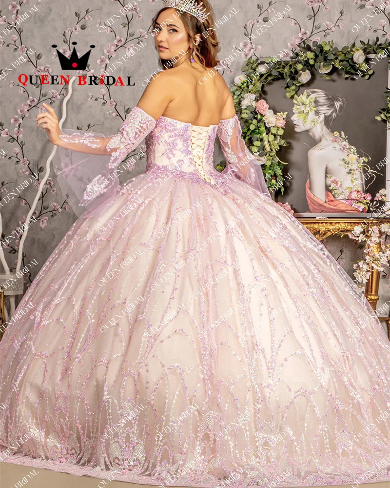 Graceful Sweetheart 2024 Quinceanera Dresses Beading Sequined Lace Backless vestidos de 15 quinceañera Ball Gowns Custom Y69X