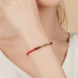 Simple Handmade Koi Red Black String Bracelets for Women Men Lucky Cord Braided Rope Couple's Wristband Friendship Jewelry