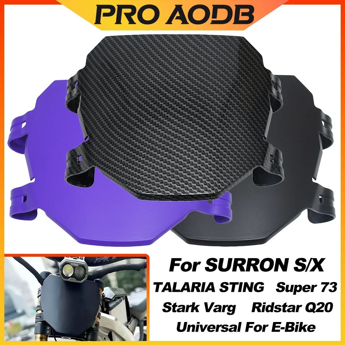 Front License Number Plate Registration Plates For Sur Ron S X Talaria Sting MX3 MX4 Stark Varg Ridstar Q20 Electric Motocross