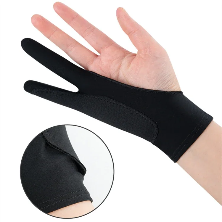 Two-finger Anti-mistouch Gloves Three-layer Anti-mistouch Painting and Sketching Gloves Tablet Tablet Drawing Gloves