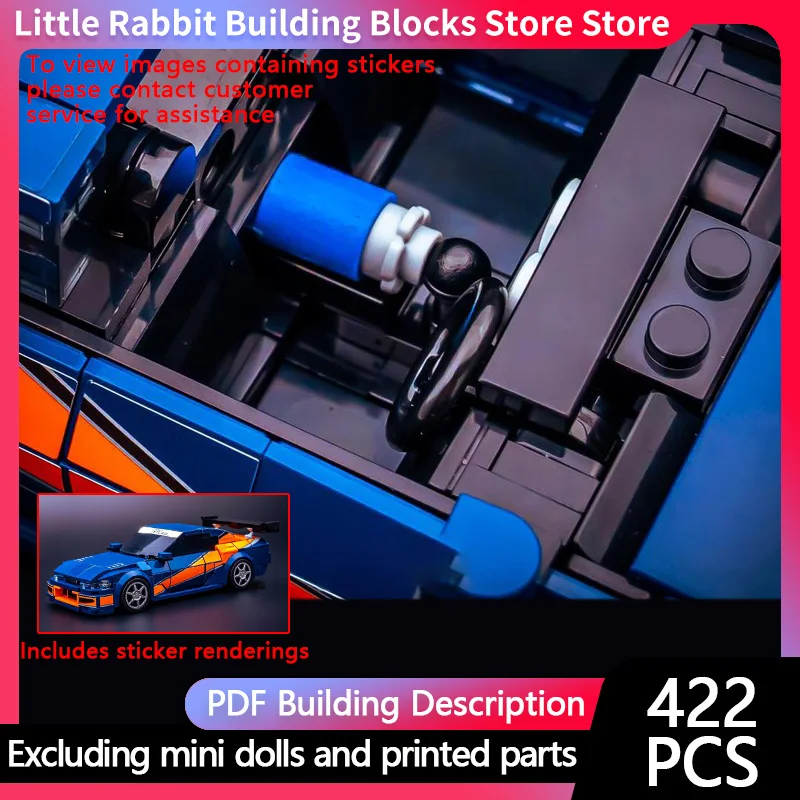 S15 JDM Sports Car Model MOC Building Bricks Furious Movies Modular Technology Gifts Holiday Assemble Children Toys Suit