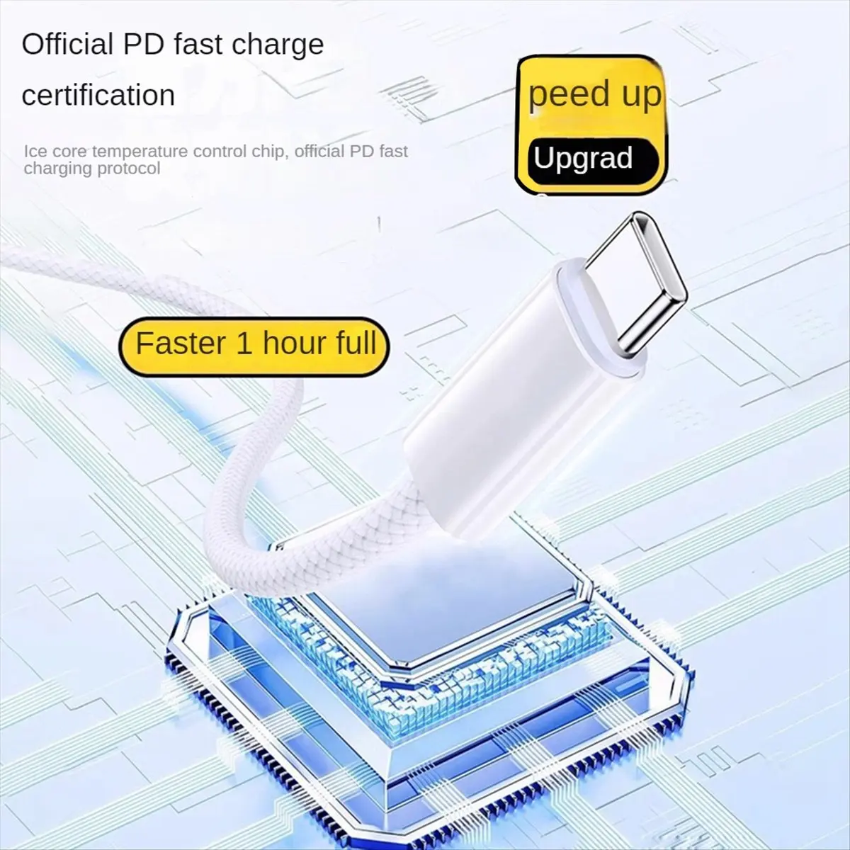 #27A Consumer Electronics,C to C 60W 100cm Charging Cable,Blue (Blue)