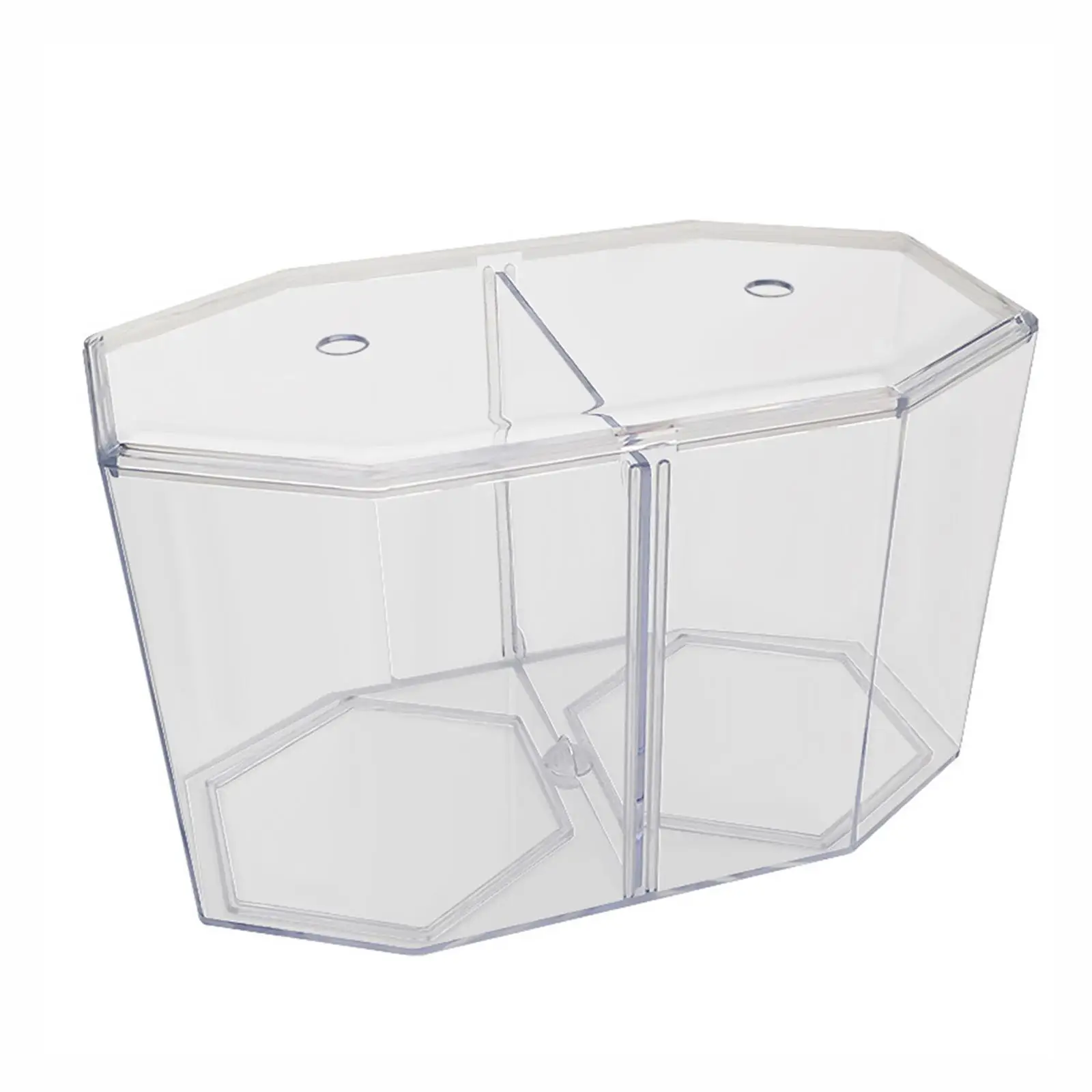 Small Beta Fish Tank Small Fish Bowl Clear Breeding Box Betta Bowl with Divider for Shrimp Guppy Baby Fishes Betta