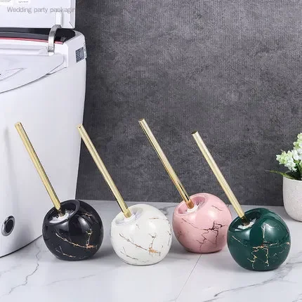 Household Cleaning Tool Toilet Brush Ceramic Marble Base Cleaning Brush Holder Bathroom Accessories Cleaning Tool Toilet Brush