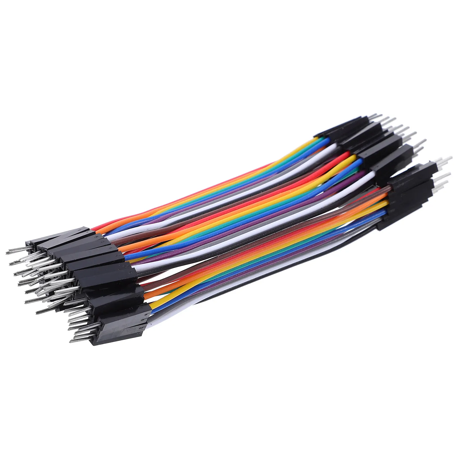 40Pcs 10Cm Male to Male Color Jumper Wires Cable Compatible 254Mm Breadboard Electronic Wiring Cable Jumper Cables