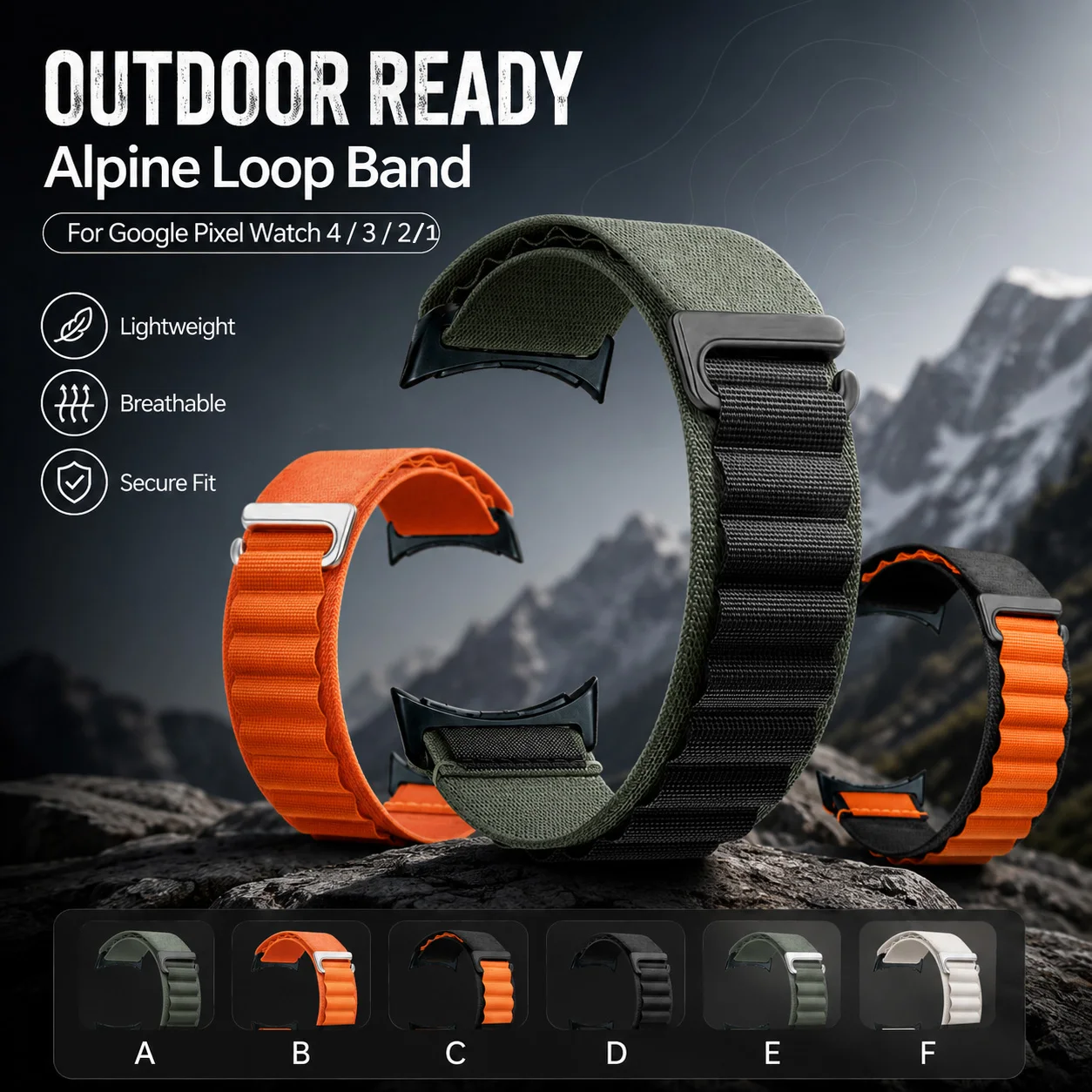 Alpine Loop band For Google Pixel Watch 4 3 2 strap 41mm 45mm Smartwatch Accessories wrist Bracelet Correa Pixel Watch 4 3 45mm