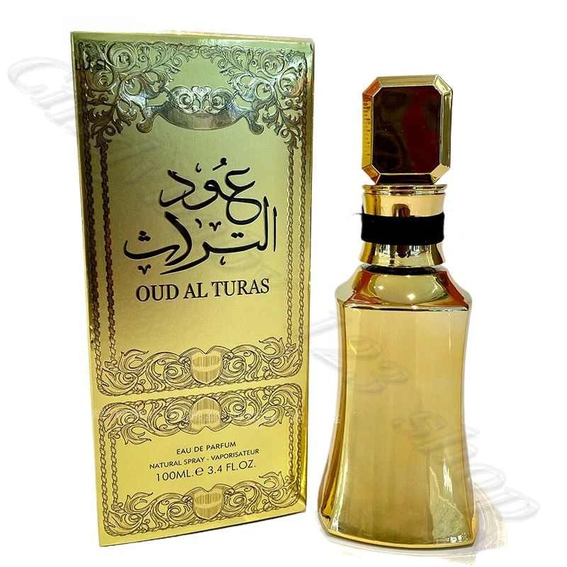 Árabe ouuda al turas dourado elegante temperamento maduro perfume feminino bola de fluff figo cedro rosa fragrância duradoura 100ml