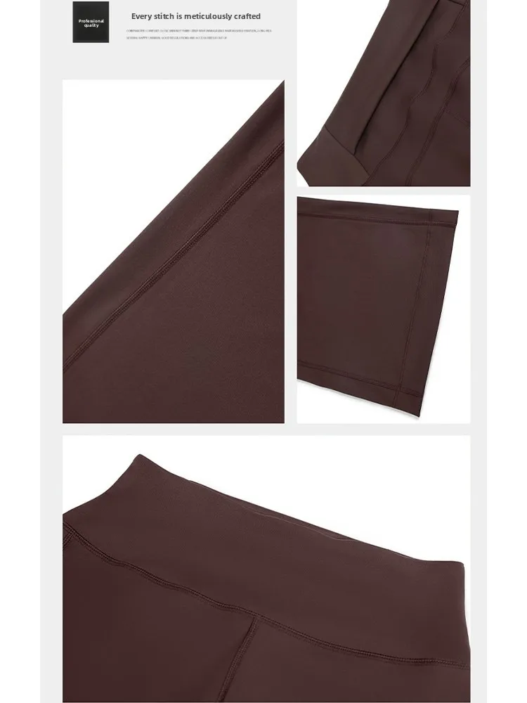 Blue High-Waist Wide-Leg Pants Women's Summer Thin Sportswear Fitness Yoga Exercise Pants Sun-Protective Casual Straight Cut