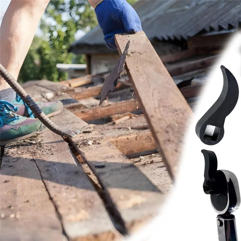 

A53Q-3Pc Pry Bar Wrench Adaptor Head, Crowbar Adapter Head,Adjustable Angle Heads Extra-Strong Pry Bar,Open-End Wrench 1/2In