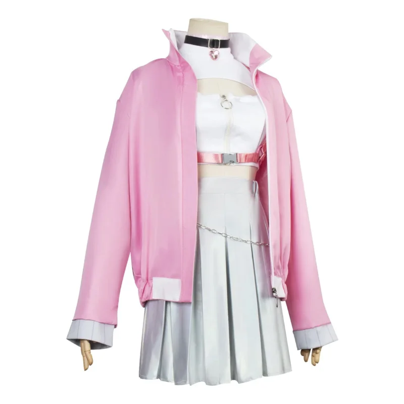 2025 Новая игра аниме NIKKE The Goddess of Victory, косплей Viper, лазерная ткань, нагрудное пальто, короткая юбка, серьги, парик, Хэллоуин, Co