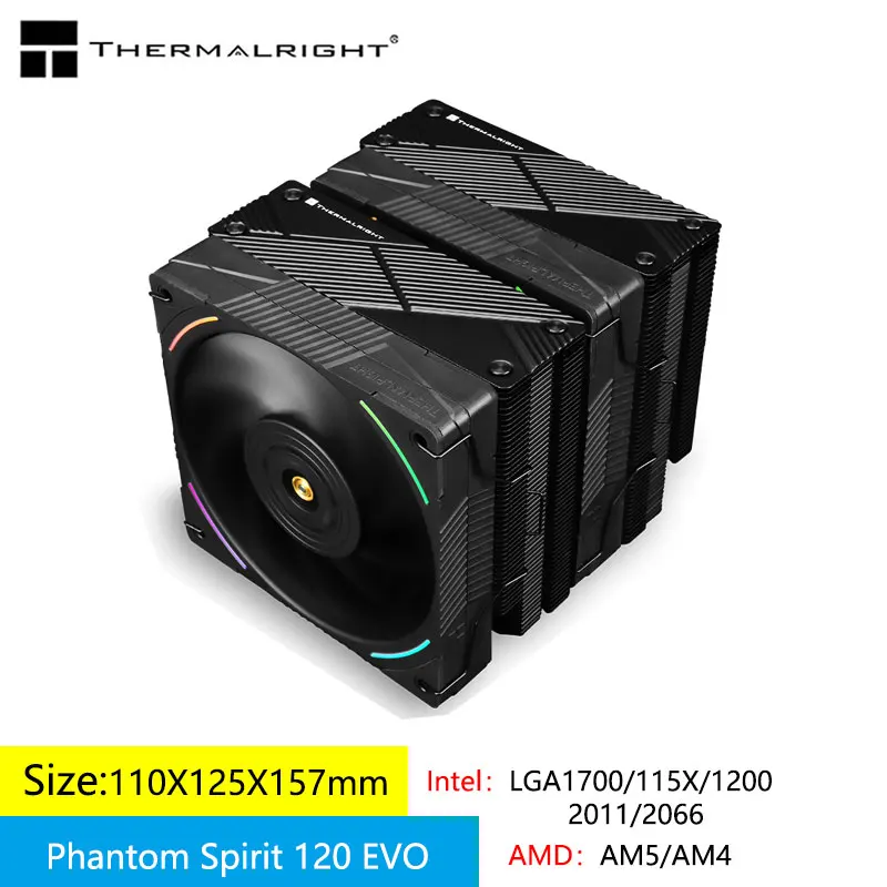 Termalright Phantom Spirit 120 EVO CPU chłodnica wiatrowa 7 rura grzewcza/podwójna wieża/wsparcie 1700/115x/AM5/AM4