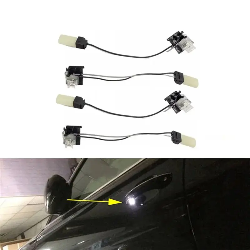 Reliable-1Set/4Pcs Door Handle Ambient Lighting 4H0947134A 4H0947133A For Q7 RS7 A6 A7 A8 S6 S8 10-18 Exterior Door Lamp