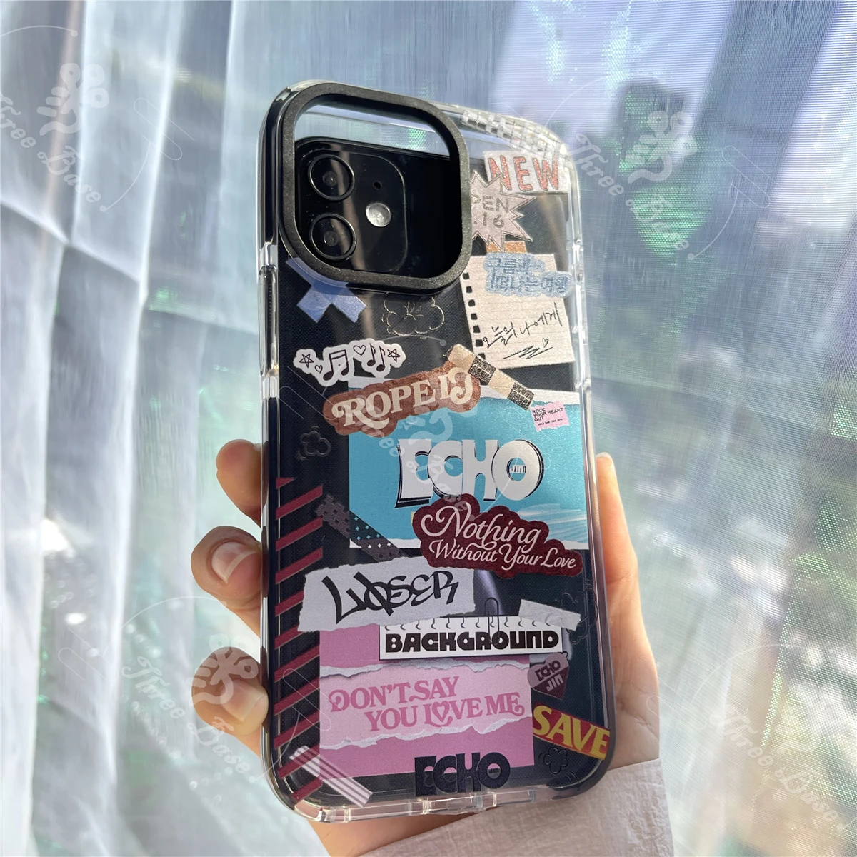 حافظة هاتف JIN ECHO لهاتف آيفون 17 Air 17+ 16 PRO MAX 16E 15 PRO MAX 6 7 SE2 8 Plus XR XS MAX 12 Pro 11 13 Pro 13 Mini 14 Promax