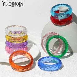 New Colorful Wide Cuff Bangles for Women Trending Acrylic Resin Punk Girls Bangle Bracelet Gothic Charms Fashion Jewelry Gifts