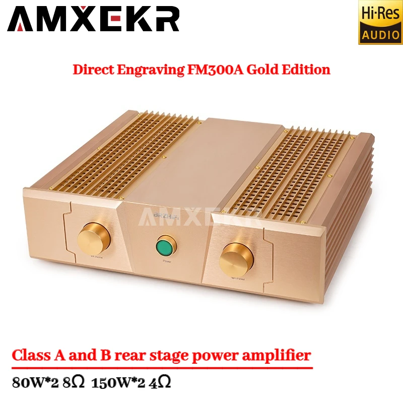 

AMXEKR Direct FM ACOUSTICS FM300A Gold Edition HiFi Amplifier 80W*2 8Ω 150W*2 4Ω Power Amplifier