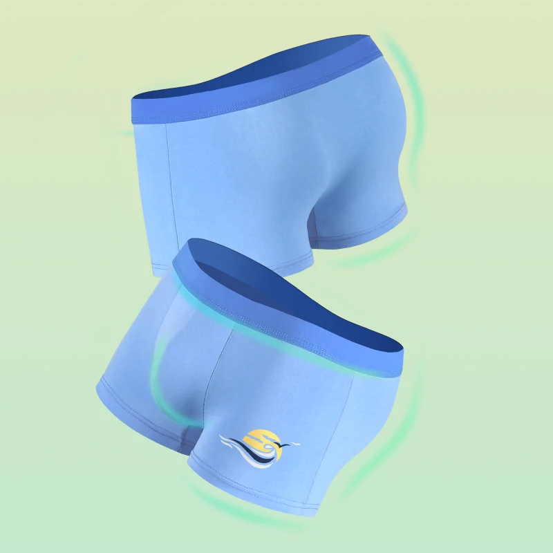 십대 순면 항균 속옷 남성 복서 발달 기간 스포츠 통기성 반바지 소년 중학교 상자