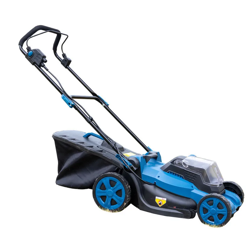 

Электрическая Газонокосилка ручной работы, складная газонокосилка большой емкости с соломенным мешком, Беспроводная газонокосилка