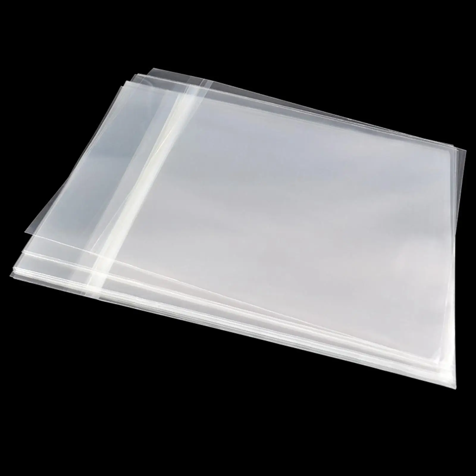Anti Dust Vinyl Record Outer Sleeves 50 Pack Clear Plastic Covers for 12 Inch LP Album Protection Turntable Storage Bags