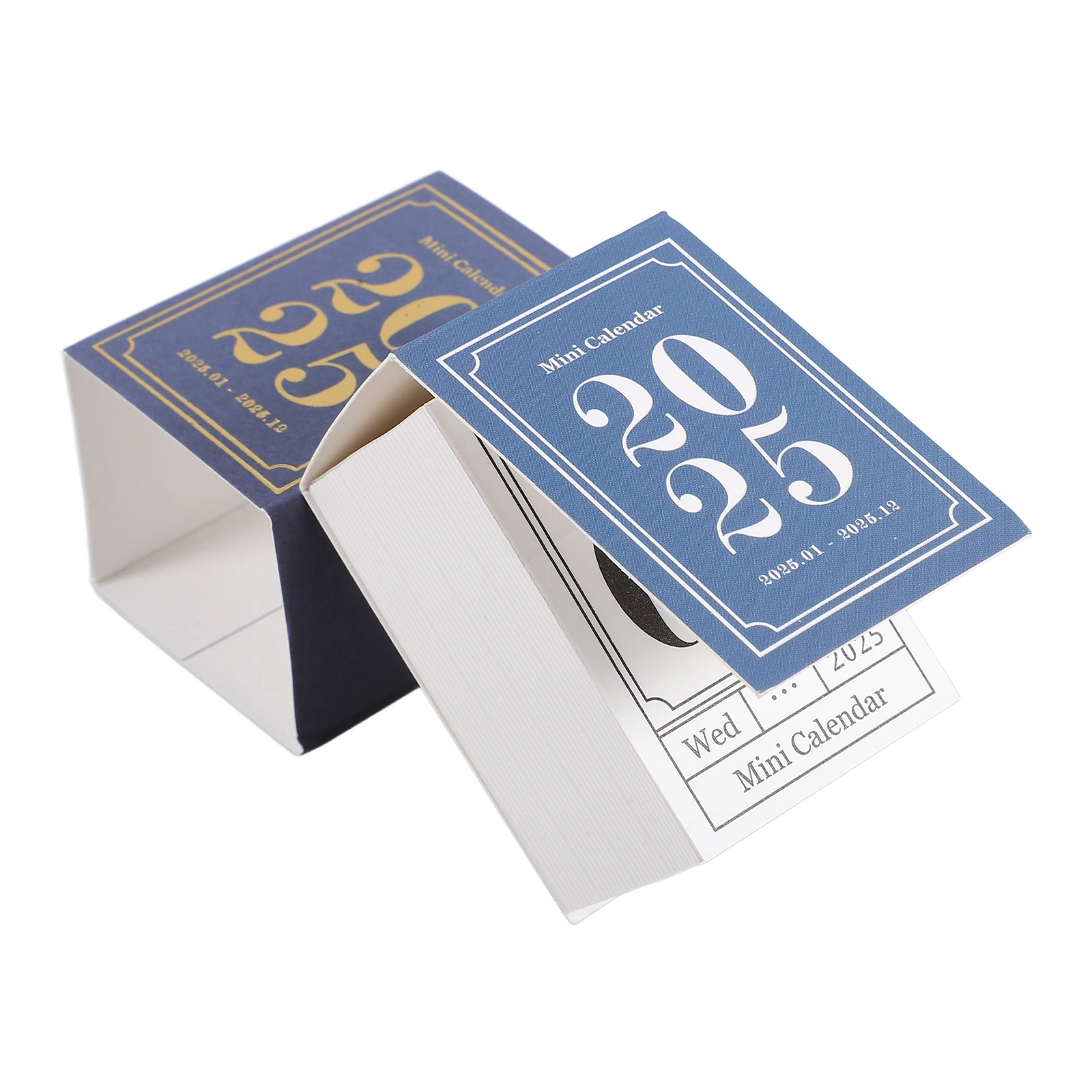 

Mini Desk Small Sized Tear Off Pages Clear Print Blue Retro Style Home Office Small 2025 Calendar Desk Calendar Decor