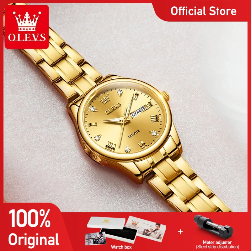 

OLEVS 5563 Woman Watch Original Quartz Watch Waterproof Luminous Good Luck Date Watch Original Bracelet Set Genuine product