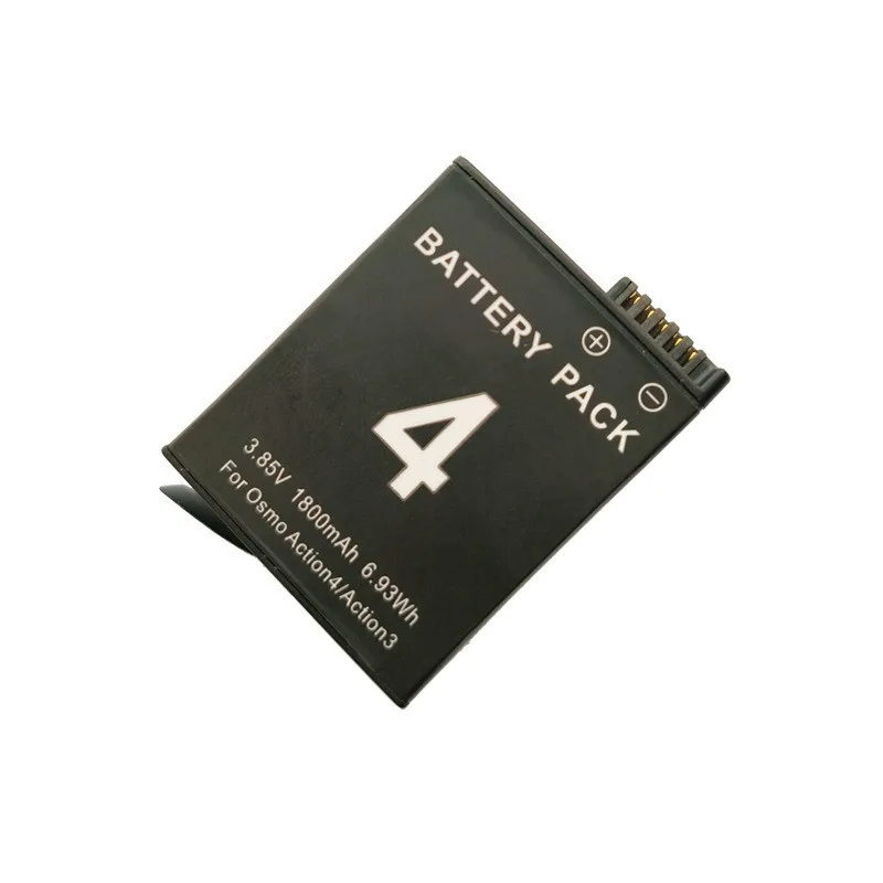 Fully Decoded Battery for DJI Osmo Action 4/3 1800mAh - No Warning Display Accurate Power Percentage