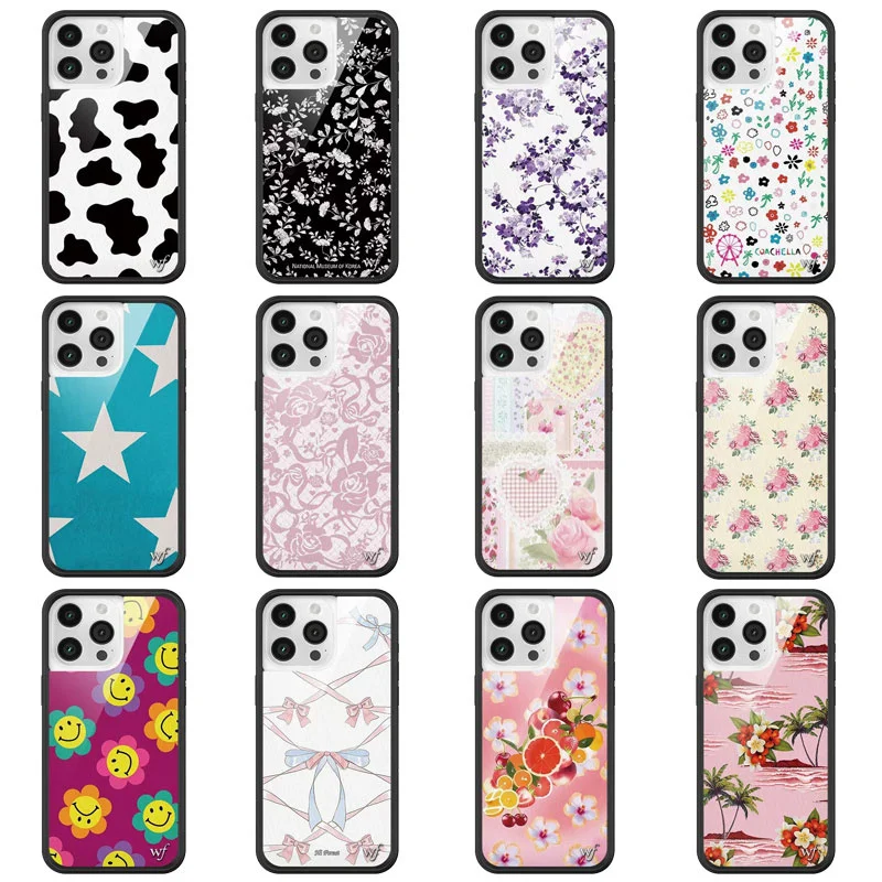 

Wildflower 3D Cow Flowers Meal Phone Case for iPhone 15 14 13 Pro Max Cute Star WF Logo 13pro 14pro 15pro Back Cover Funda Gift