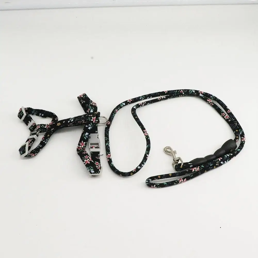

long Rope With Collar Strap Soft Comfortable Adjustable H-shped Cat Vest Dog Harness and Leash Pets Leash Belt Cat Harness Set