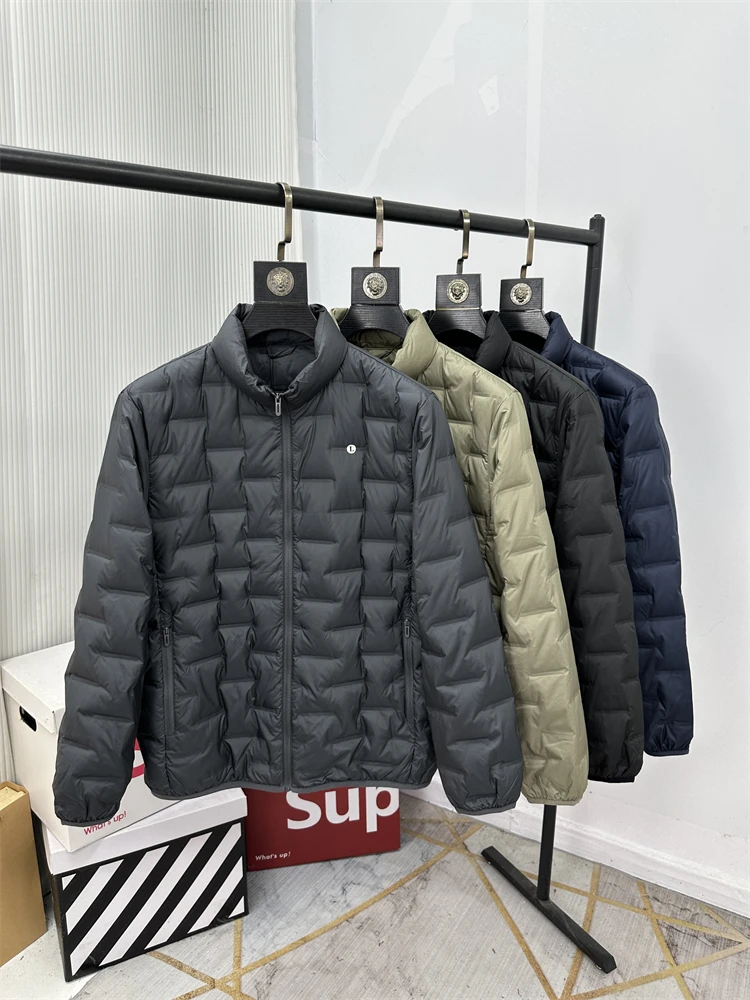 

Faionable Outdoor Windproof Warm down Jaet Casual All-matching 90 White Du Feather Stand Collar Men's down Coat