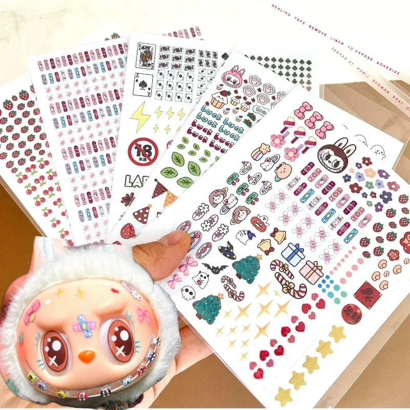 

For 17cm Labubu V1V2V3 Makeup Stickers DIY Color False Eyelash Customization Gorgeous Exquisite Makeup Stickers Eyelash Stickers