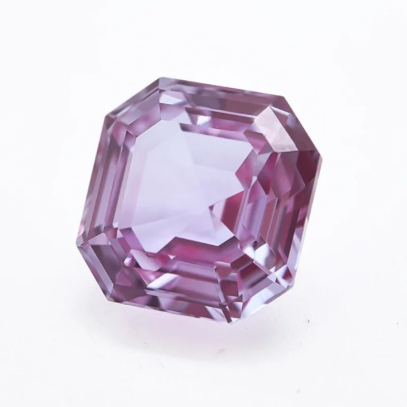 Laboratório cultivado alexandrite asscher forma mudança cor pedra encantos pedra preciosa diy anel colar brincos materiais principais certificado