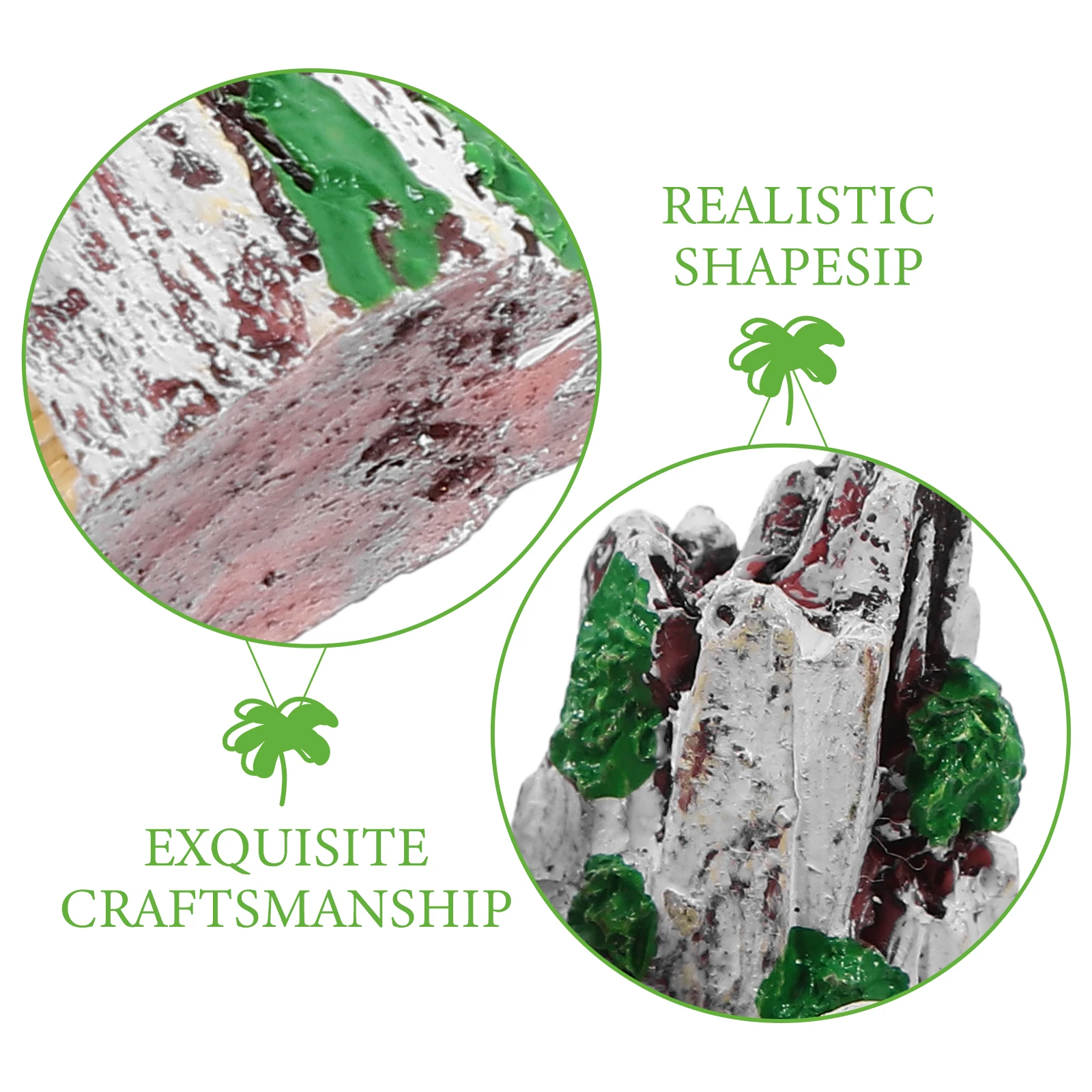 

6pcs Miniature Rockery Statue Resin Fake Mountain Landscape Decoration For Zen Garden Bonsai Yard Aquarium Terrarium Mini