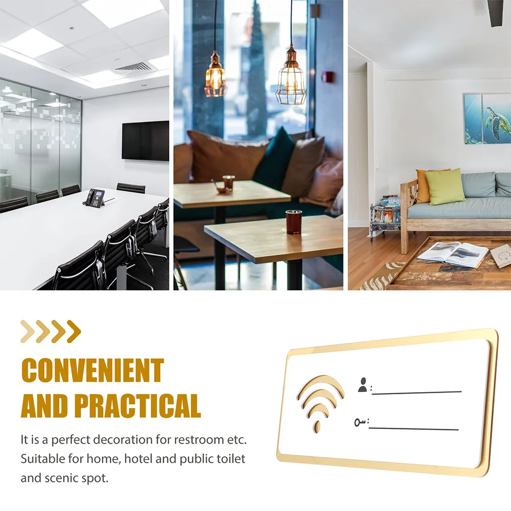 

Acrylic WiFi Password Wall Sign Durable Signboard for Public Home Office WiFi Sign Home Supplies College Room Decor,