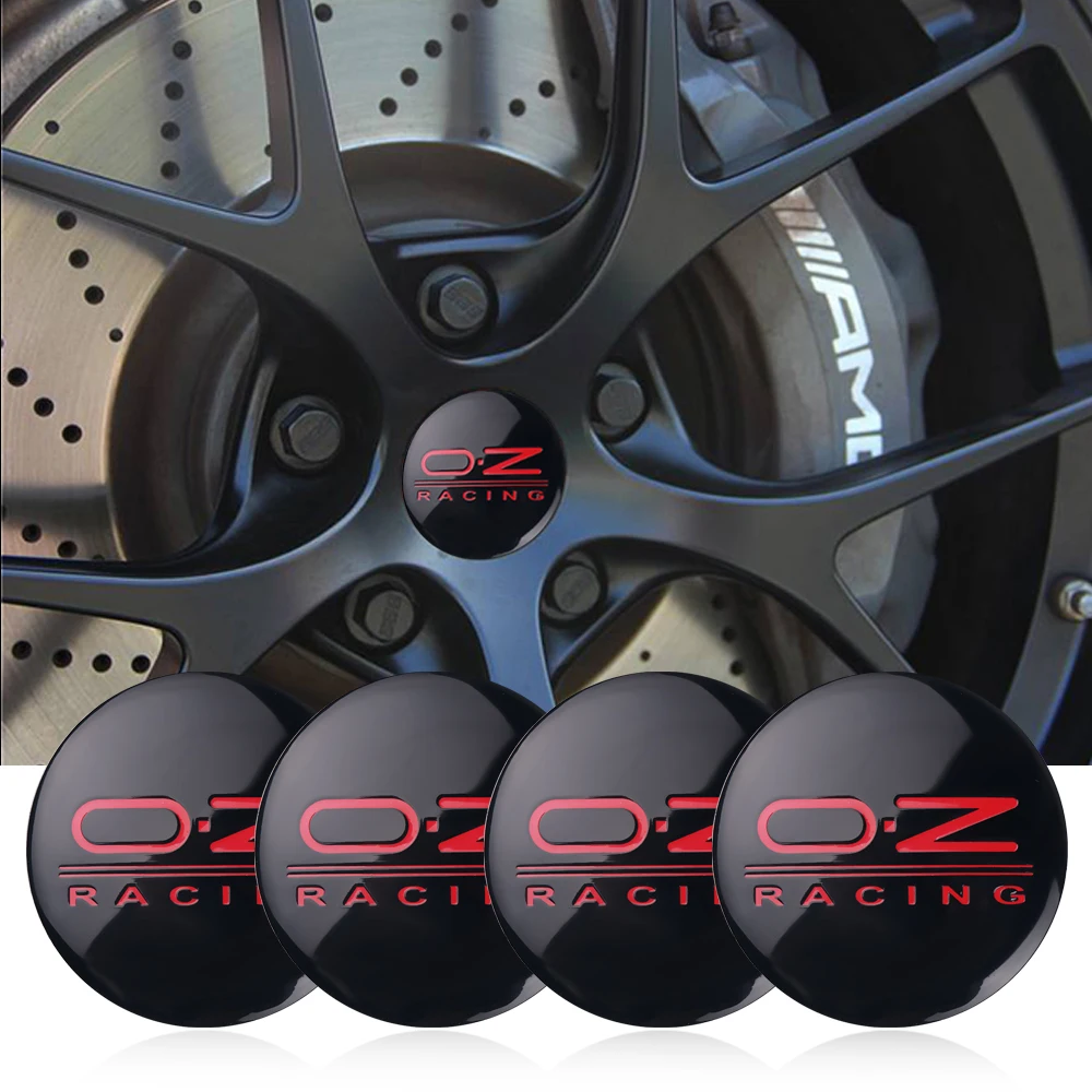 4pcs 56MM 3D Logo Emblem Metal Car Wheel Center Hub Cap Rim Refit Badge Cover Sticker per O.Z OZ RACING Auto Styling accessori