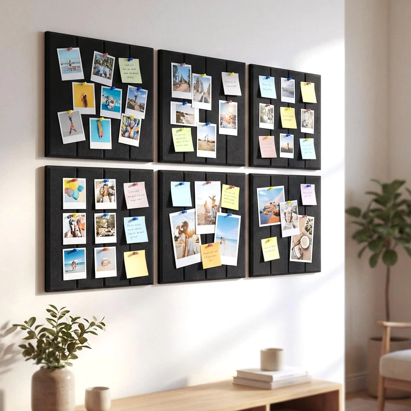 Large Felt Wall Tiles Cork Bulletin Pin Note Photo Boards Decor for Home Office Ceiling Living Room