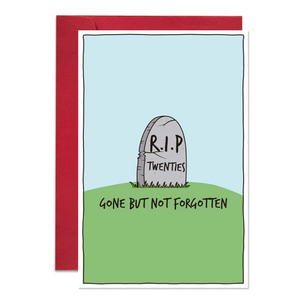 

Rip 20s Birthday Card Sarcastic Thirty Bday Card Gift Twenties Gone But Not Forgotten 30th Birthday Faovrs Decorations Supplies