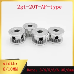 AF 유형 20 치아 2GT GT2 동기 타이밍 휠 구멍 4/5/6/6.65/8/10mm 3D 프린터 액세서리 용 벨트 폭 6/10mm