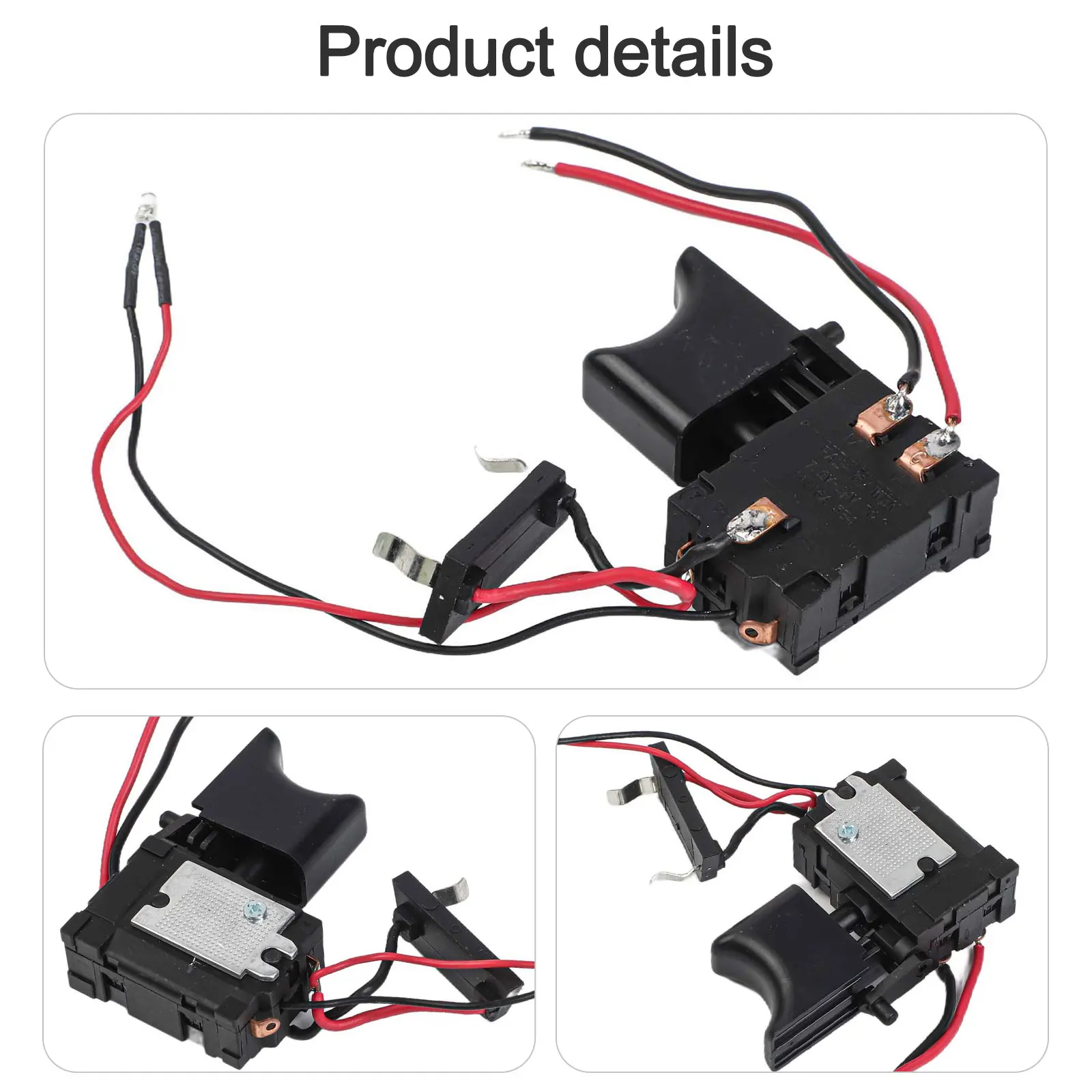 DC 7.2V-24V 16A Trigger Switch For FA2-16/1WEK Electric Drill Dustproof Electronic Speed Control Push Button Controller Accs