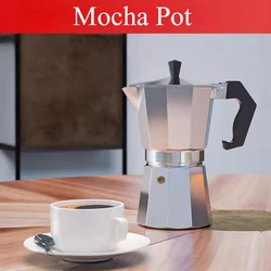 Mocha Pot Coffee Pot Household Single Valve Concentrated Italian Coffee Hand Brewing Set Utensils Outdoor Aluminum